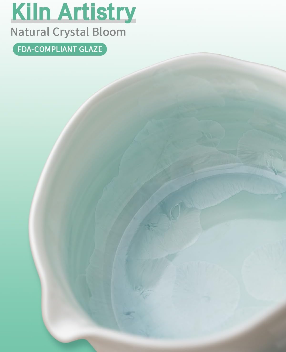 Natural Crystal Flower Matcha Set - 4 Pcs Food Grade Matcha Kit with Spouted Bowl, Matcha Whisk, Scoop and Chasen Holder - Matcha Tea Ceremony Gift for Matcha Lovers (Pine Shadow)