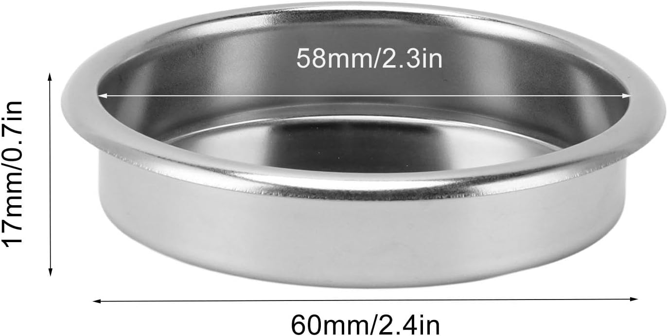 58 mm Blind Filter, Stainless Steel Backflush Inser, Back Flush Blind Filter Basket for Gaggia Classic and Espresso Machines Espresso Cleaning Disc