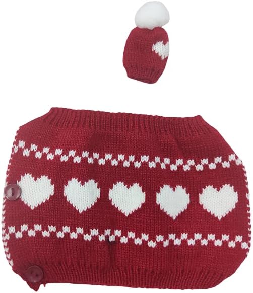 Tea Cozy Suitable for a 600ml,20oz Tea Pot,Teapot Warmer -100% Acrylic Fibers Filling,Two Piece (RED Heart-Shaped)