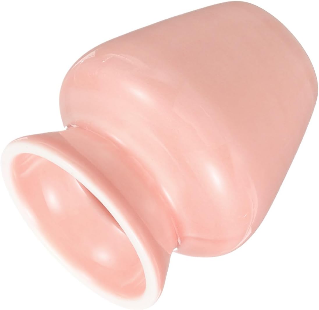 HARFINGTON Ceramic Chasen Stand 70mm Matcha Whisk Holder Teas Set Whisks Stand Traditional Matcha Tea Chasen Holder Tea Set Accessories for Tea Tasting, Light Pink