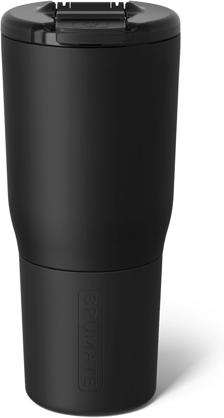 BrüMate Nav 25oz 100% Leak Proof Insulated Travel Tumbler with Magnetic BevLock™ Lid - Double Wall Cup-Holder Friendly Stainless Steel Mug (Matte Black)