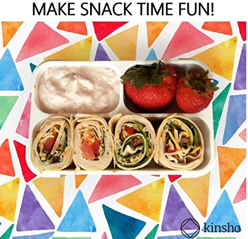 kinsho Snack Containers for Kids Toddlers Baby Adults | MINI Bento Lunch-Box | SMALL Bento-Box Portion Container | Toddler Pre-School Girls Boys | Leak-proof Boxes | Purple Blue Set of 2