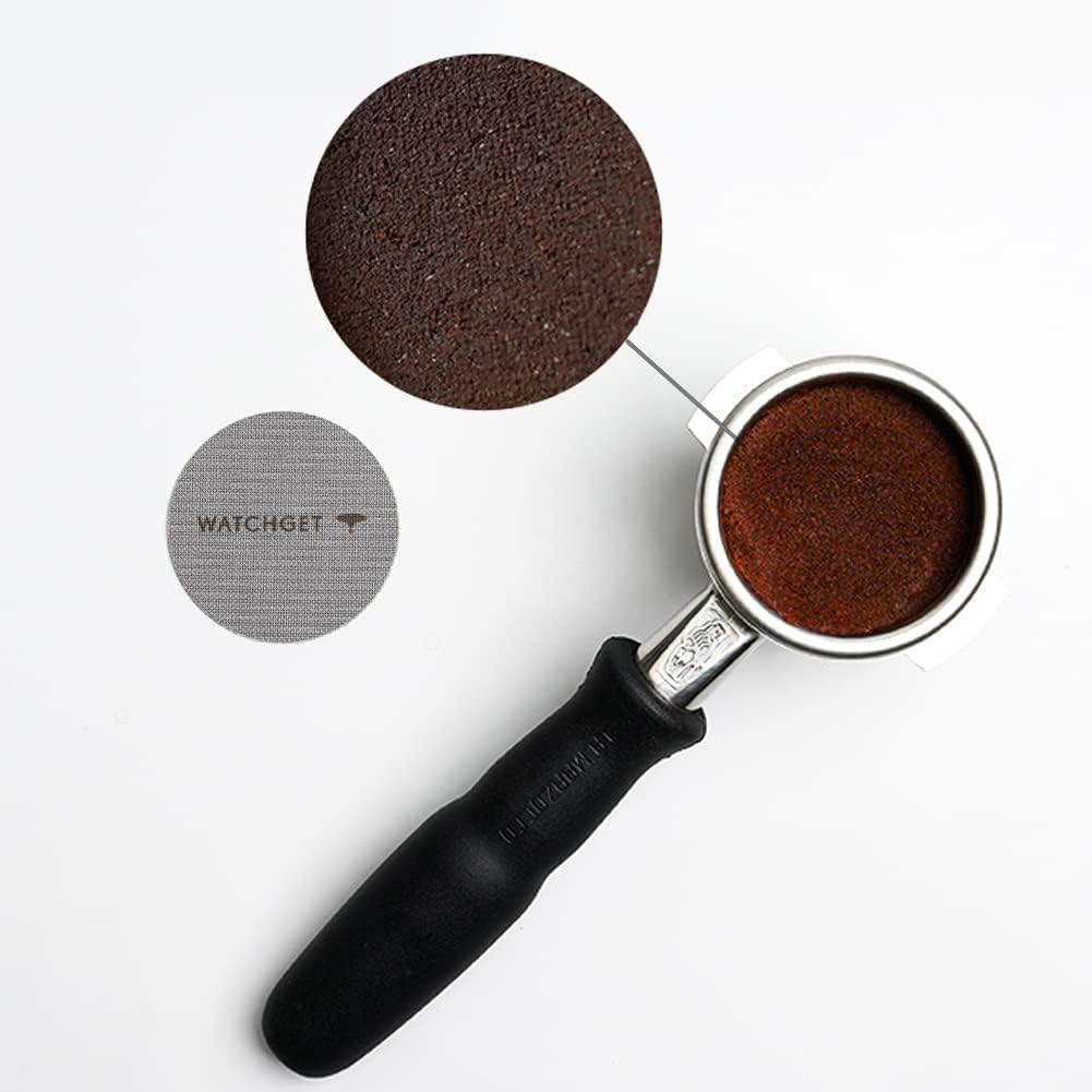 watchget 51 Espresso Puck Screen - Lower Shower Screen - 1.7mm Thickness Metal Reusable Coffee Filter for 51mm Protafilter Basket 316 Stainless Steel 150μm