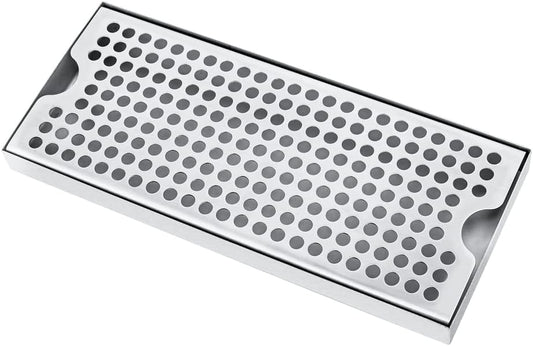 TMCRAFT Beer Drip Trays, Stainless Steel Kegerator Drip Tray with Non-Slip Rubber Pad, Highly Polished Surface Drip Tray for Restaurants, Kitchens, and Bars