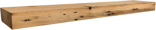 Modern Timber Craft Reclaimed Wood Floating Wall Shelf | Solid Rustic American Barnwood, Floating Shelf Brackets | 2.75" Thickness | 30" L x 8" D, Unfinished, Planed and Sanded, 3 Pack