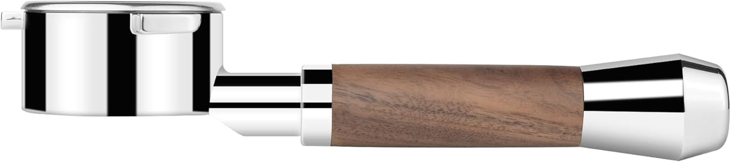 LILQ 54mm Naked Bottomless Portafilter Compatible with Breville Barista Express, Barista Pro, Bambino, and More – 18-20g basket included (WalnutV2Fusion, 54mm)