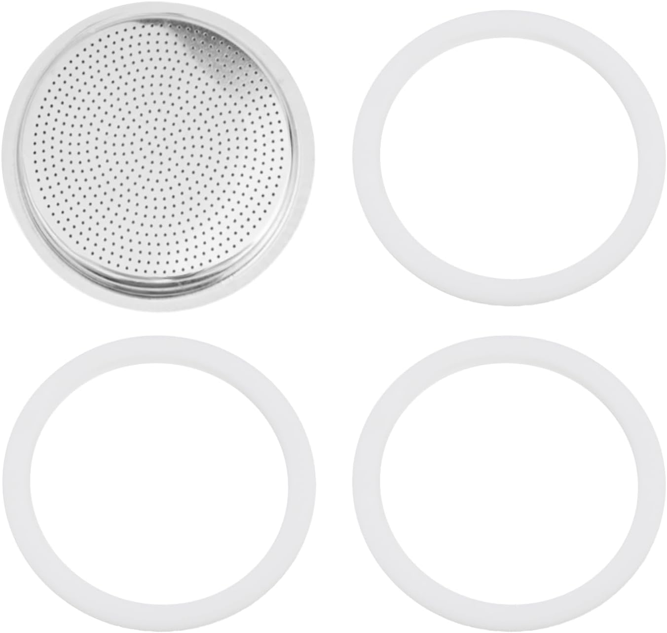 2/3/6/9/12 Cup Gasket & Filter For Stovetop Espresso Coffee Makers, Rubber Seal For Stove Top Coffee Maker Moka Pot, Silicone Gasket Seals, Espresso Machine Replacement Parts(12 cup)