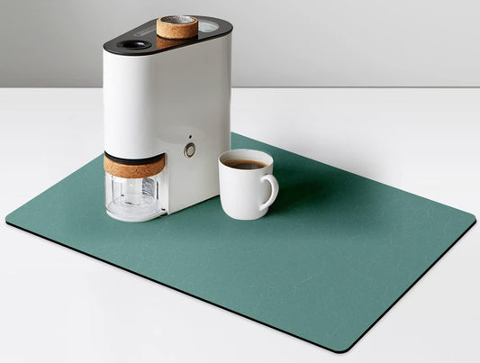 GOLENER Coffee Maker Mat For Countertops, Absorbent, Washable, Reversible Microfiber Dish Drying Mat For Kitchen Accessories, Under Small Appliance Mats