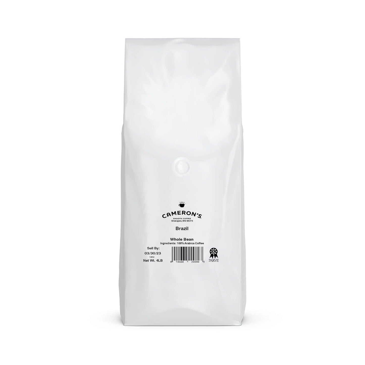Cameron's Coffee Roasted Whole Bean Coffee, Brazil, 4 Pound