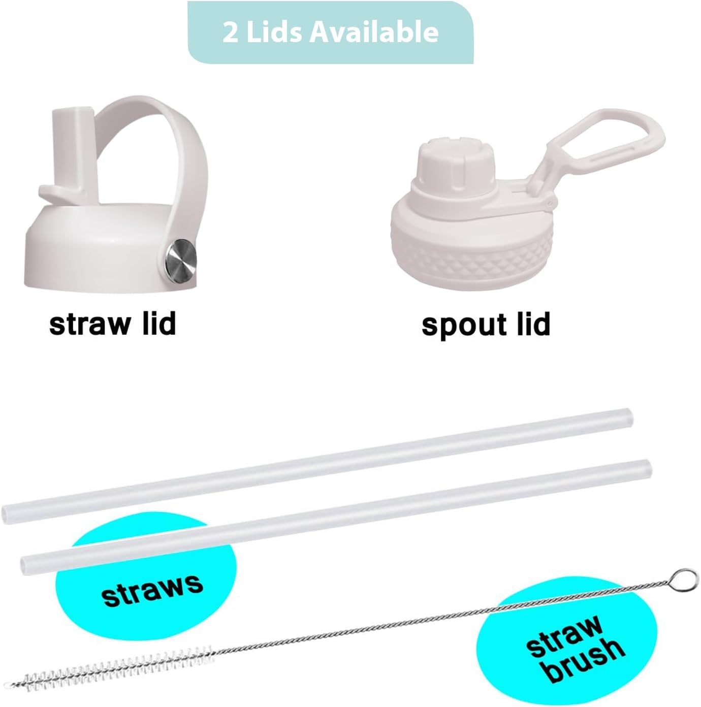 SENDESTAR 32oz Water Bottle Wide Mouth Stainless Steel Vacuum Insulated Double Wall with 2 Straw Lids Fit in Any Car Cup Holder TXIN-32-WR-1