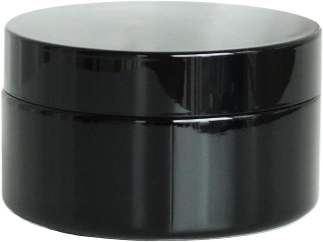 Black Glass Smell Proof Storage Jar 150ml Wide Mouth Airtight UV Protection Container for Spice Coffee