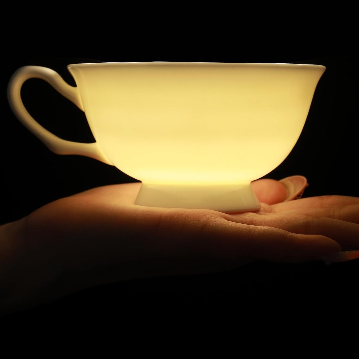 Fine Bone China Espresso Cups and Saucers Set of 4, 5 Oz Classic Plain White Luxury Ceramic Coffee Cups Set, for Wedding, Afternoon Tea, Gift, Work, Festival