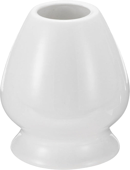 HARFINGTON Ceramic Chasen Stand 72mm Matcha Whisk Holder Teas Set Whisks Stand Traditional Matcha Tea Chasen Holder Tea Set Accessories for Tea Tasting, White