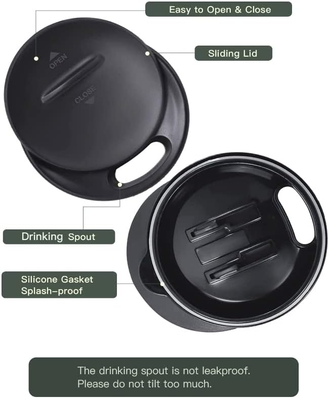 Ideus 16 oz (470 ml) Insulated Coffee Mug with Handle and Lid, Double Wall Stainless Steel Vacuum Thermal Coffee Mug, Travel Coffee Cup Thermal Cup for Home and Office (Mars Celadon)