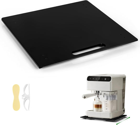 Appliance Sliders for Kitchen Appliances Sliding Tray for Coffee Maker, Espresso Machines, Mixers Sturdy Kitchen Aid Sliders for Mixer -Duty Equipment with Rubber Wheels - 13" x 14" (Black