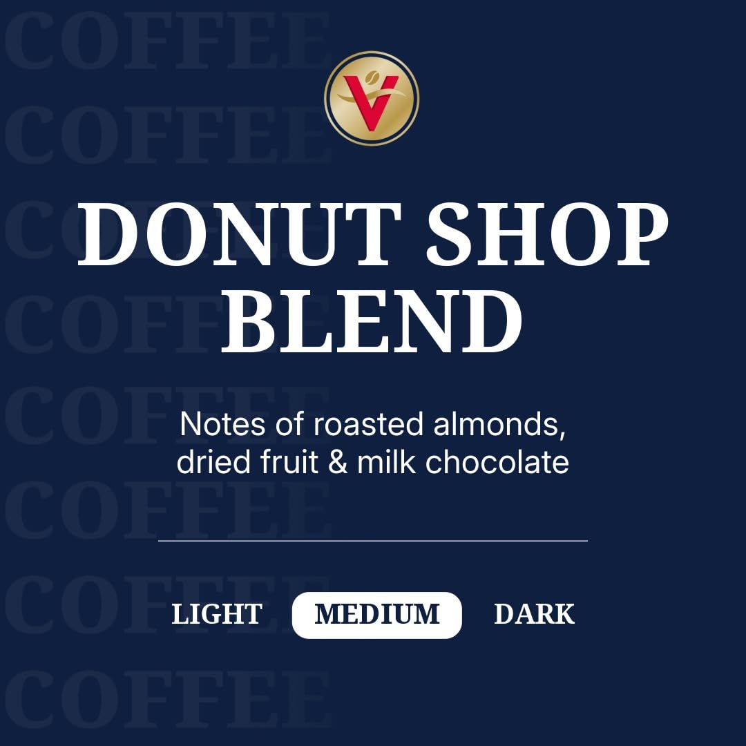 Victor Allen's Coffee Donut Shop Blend, Medium Roast, 32 Count, Single Serve Coffee Pods for Keurig K-Cup Brewers