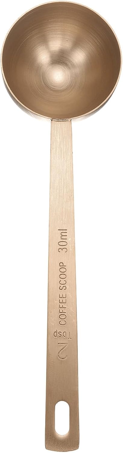HARFINGTON Coffee Scoop Spoon 2tbsp (6tsp, 30ml) 304 Stainless Steel Long Handle Teaspoon/Tablespoon Measuring Spoons Scoops for Tea Sugar Kitchen, Rose Gold