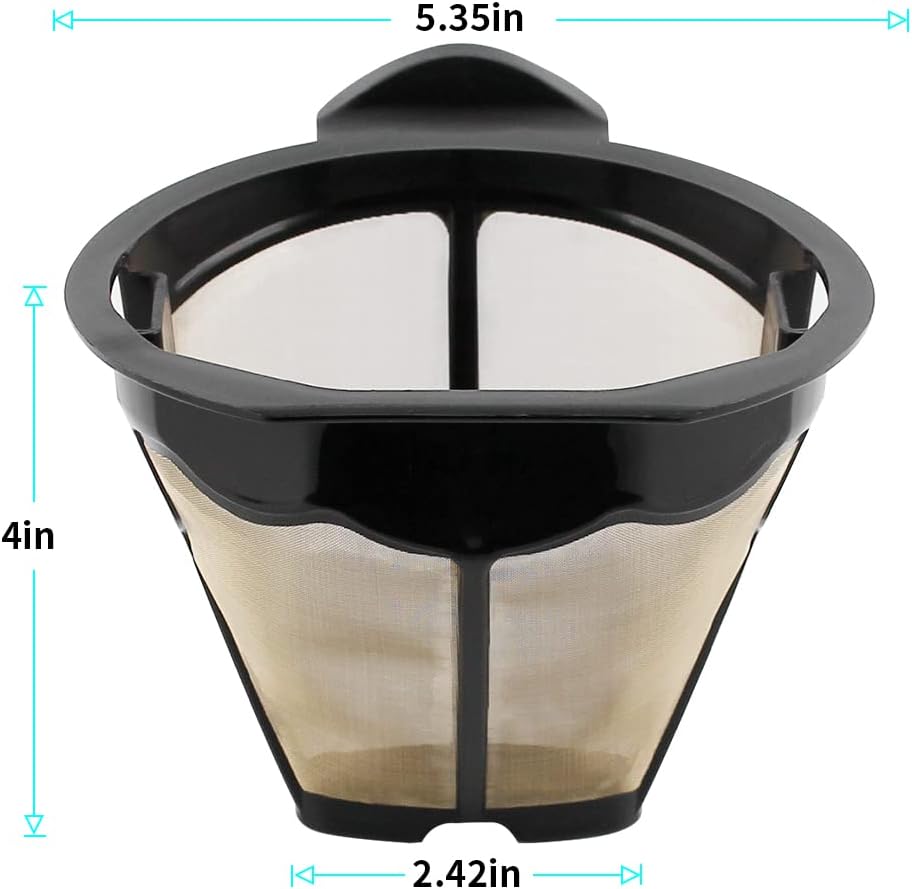 Replacement Parts 2pcs Cone Reusable Coffee Permanent Filters, Compatible with Ninja Coffee Maker CM305, CP301, CP307C,CM401