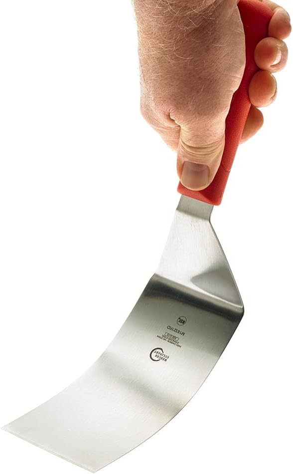 Mercer Culinary Millennia 6" x 3" Heavy-Duty Turner - Red Handle