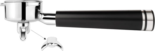 LILQ 54mm Spouted Portafilter Compatible with Breville Barista Express, Barista Pro, Bambino, and More – 18-20g basket included (Aluminum Flat, Double Spouts)