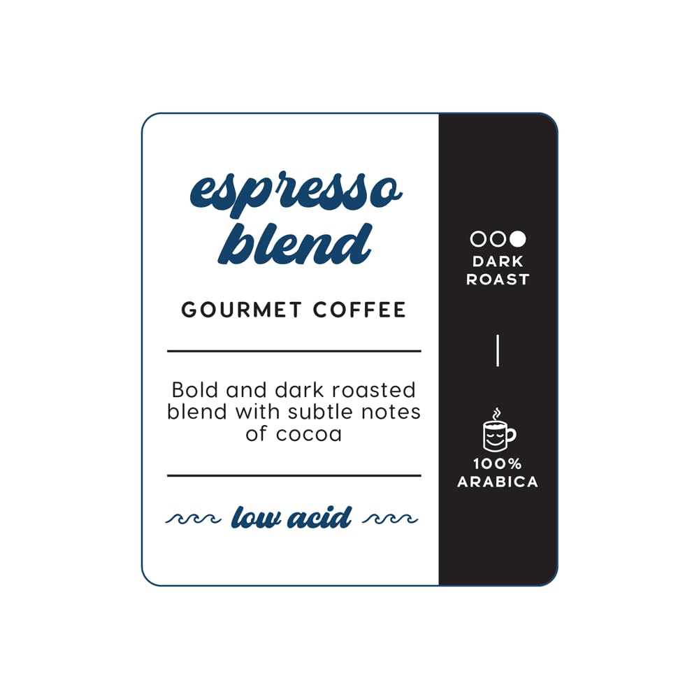 Manatee Gourmet Coffee, Espresso Bean, Dark Roast Whole Bean 2 lb.