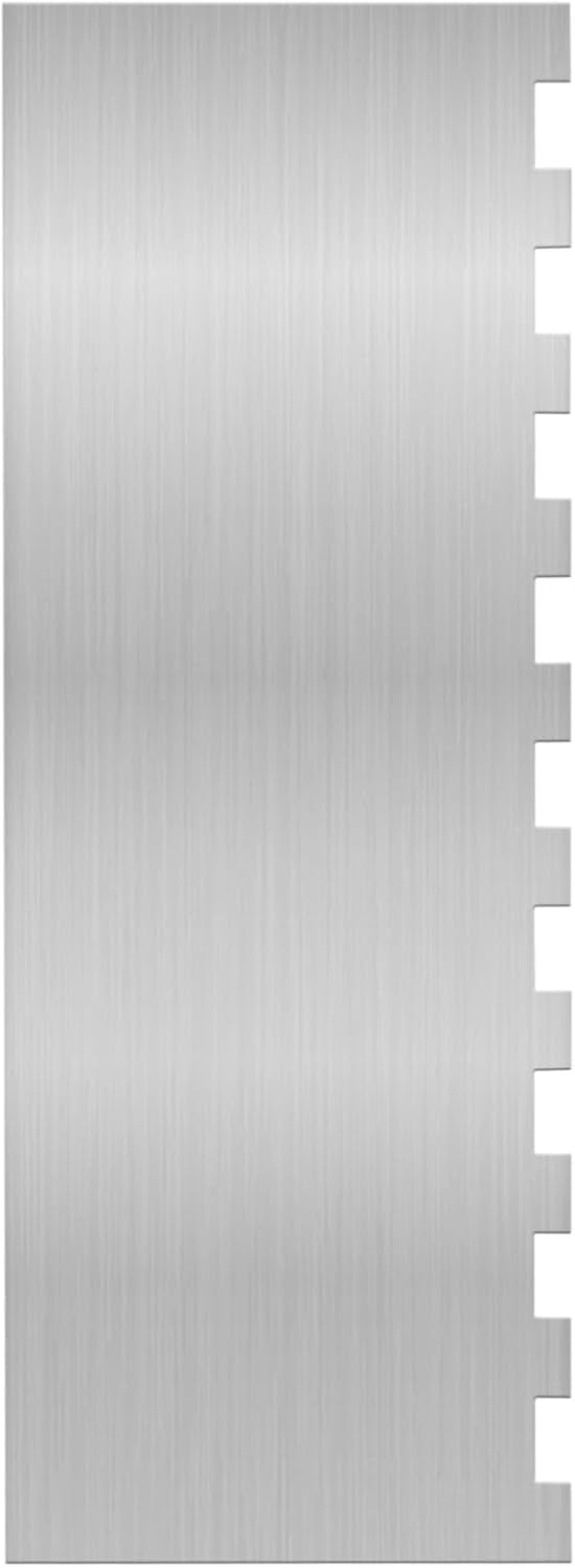 8.7 Inche Stainless Steel Cake Scraper，Double Sided Patterned Edge Stripe Edge Smoother Scraper Cake Decorating，Cake Decorating Comb Cake Scraper (1, 1-1)