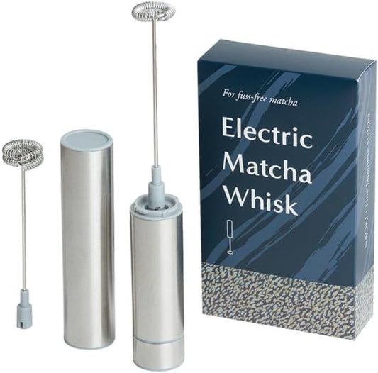 Naoki Matcha Electric Matcha Whisk and Milk Frother with Single and Double Frother Head Set - Barista Style Preparation for Matcha Green Tea & Lattes