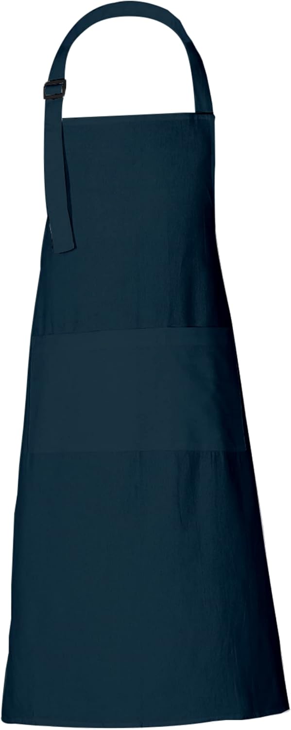 RAJRANG 100% Cotton Cooking Apron with 3 Pockets Kitchen Chef BBQ Adjustable Bib Aprons for Women Men