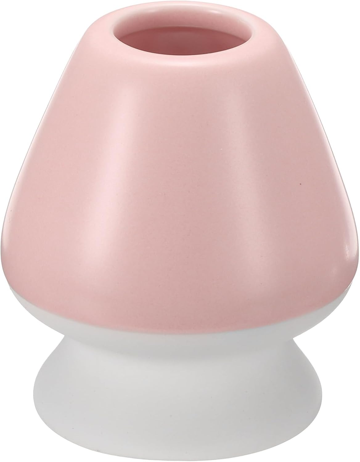 HARFINGTON Ceramic Chasen Stand 73mm Matcha Whisk Holder Teas Set Whisks Stand Traditional Matcha Tea Chasen Holder Tea Set Accessories for Tea Tasting, Pink White
