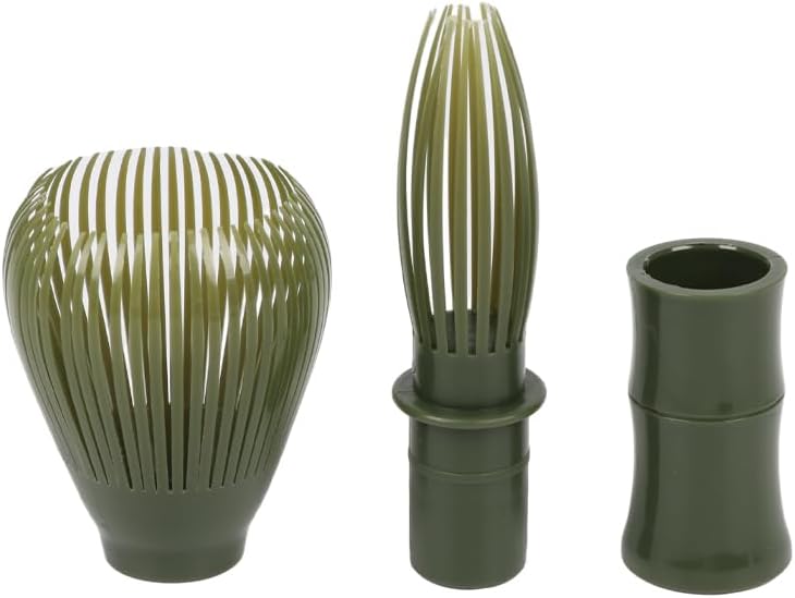 Traditional Matcha Whisk Reusable PP Resin Matcha Whisk Chasen Dishwasher Safe Matcha Stirrer Matcha Green Tea Powder Preparation Prepare Japanese Matcha Tea (Green)