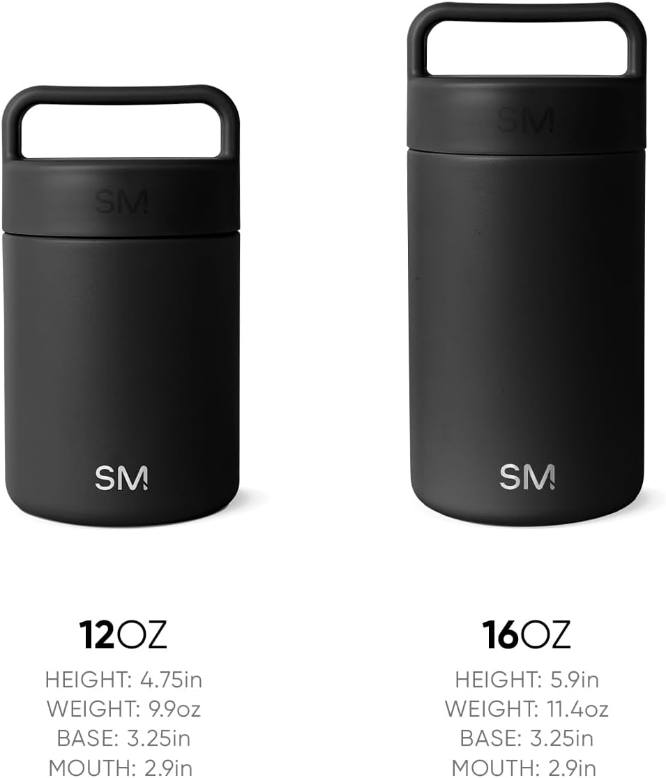 Simple Modern Food Jar for Hot Food | Reusable Stainless Steel Vacuum Insulated Leak Proof Lunch Storage for Smoothie Bowl, Soup, Oatmeal | Provision Collection | 12oz | Ice Gray