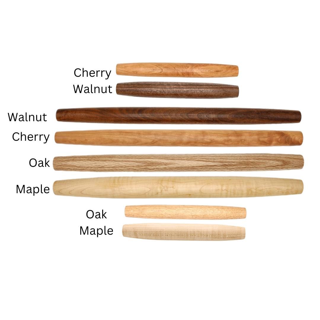 Handmade French Rolling Pin. Tapered Rolling Pin. Wooden Rolling Pin. Handmade In Kentucky. (Maple, 20 Inch)