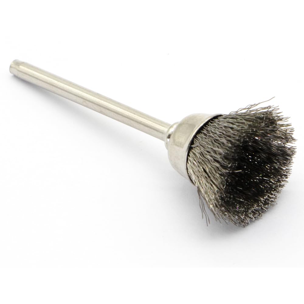 60-Piece Wire Brush Set - Metal Rust Removal, Polishing, Cleaning - Shaft 1/8″ (3mm) - Removes Burrs, Dust, and Oxide Layer - Handles Rough Surfaces - Designed for Industrial and DIY Enthusiasts