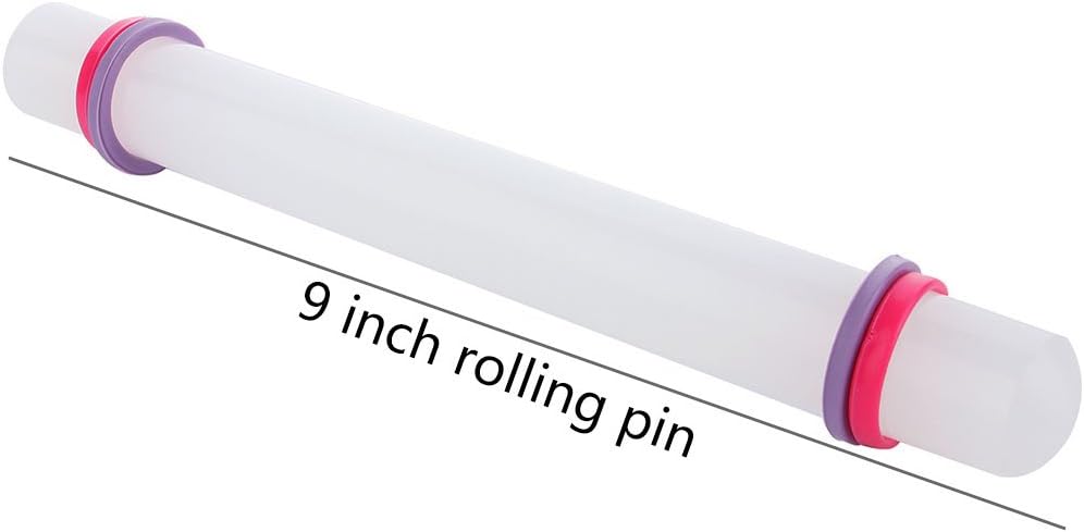 Marshmallow Fondant Cake Decorating Hand Tool 12 Pcs 5 Sets Sugarcraft Gumpaste Icing Smoother Rolling Pin Trimmer Cutter Embosser Flower Scissor Modelling Accessories Supplies Kit Blue