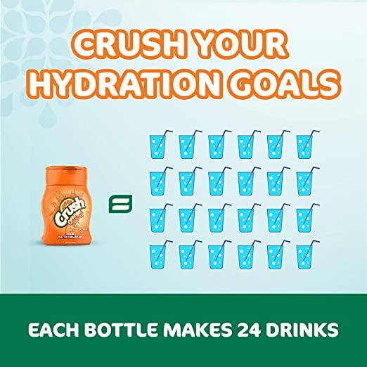 Crush, Summer Variety, Liquid Water Enhancer – New, Better Taste! (4 Bottles, Makes 96 Flavored Water Drinks) – Sugar Free, Zero Calorie