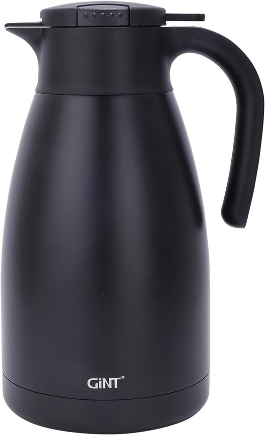 GiNT 2.2L / 74Oz Thermal Coffee Carafe, Insulated Stainless Steel Coffee Carafes for Keeping Hot/Double Walled Vacuum Thermal Carafe (Black)