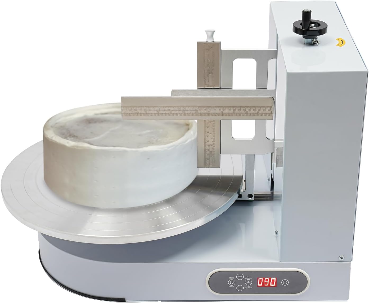 Electric Cake Decorating Machine Cream Coating Spreading Smooth Machine Surface Scraper for 4-16inch Cakes, 0-320RPM Adjustable Rotating Speed