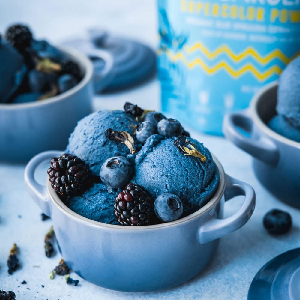 Suncore Foods Organic Aqua Blue Spirulina Powder, 2 oz (1 Bag), Gluten-Free, Non-GMO, Plant-Based, Perfect for Food Coloring, Baking, Drinks, Smoothies, and More