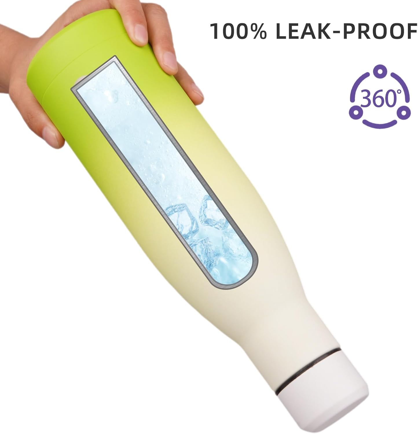 BJPKPK Insulated Water Bottle 12oz Small Stainless Steel Water Bottles Reusable Metal Thermos Keep Cold and Hot,Elegant Green