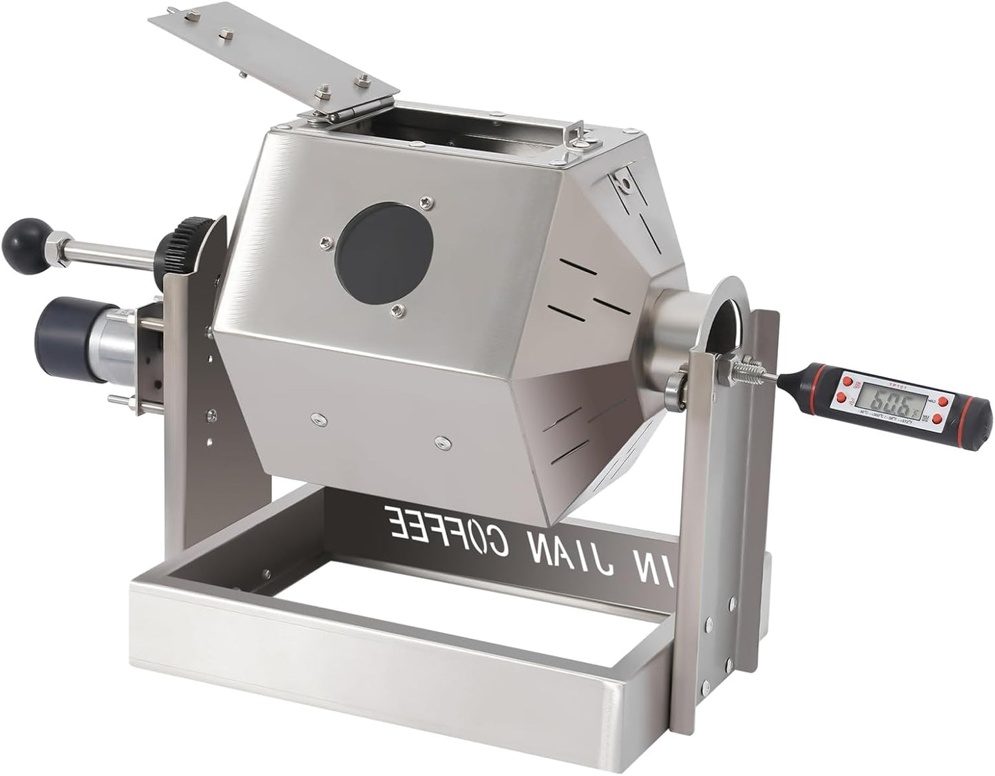 Coffee Bean Roaster with Coffee Bean Cooler, Gas 500g Coffee Bean Baker Drum Type Automatic Coffee Bean Roasting Machine for Home and Commercial Use