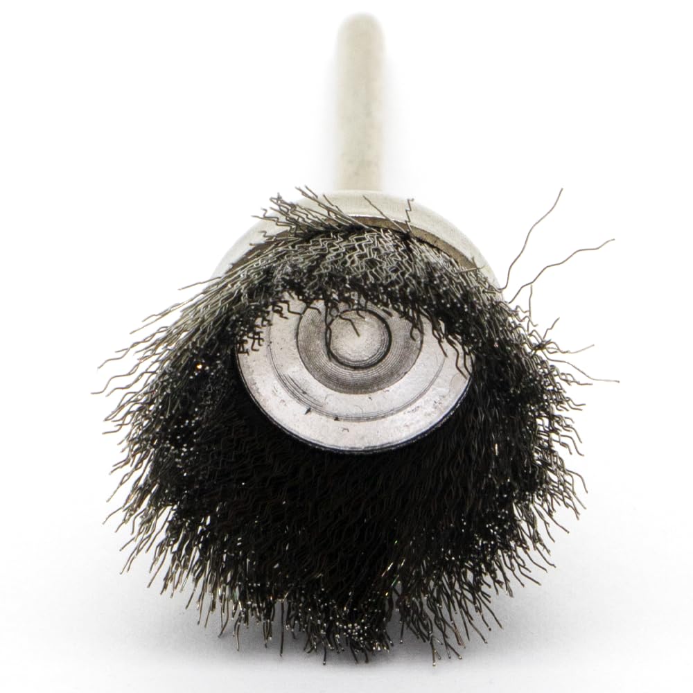 20PCS Wire Brushes - Metal Rust Removal, Polishing, Cleaning - 25mm Diameter, 3mm Shaft - Removes Burrs, Dust, and Oxide Layer - Handles Rough Surfaces - Designed for Industrial and DIY Enthusiasts