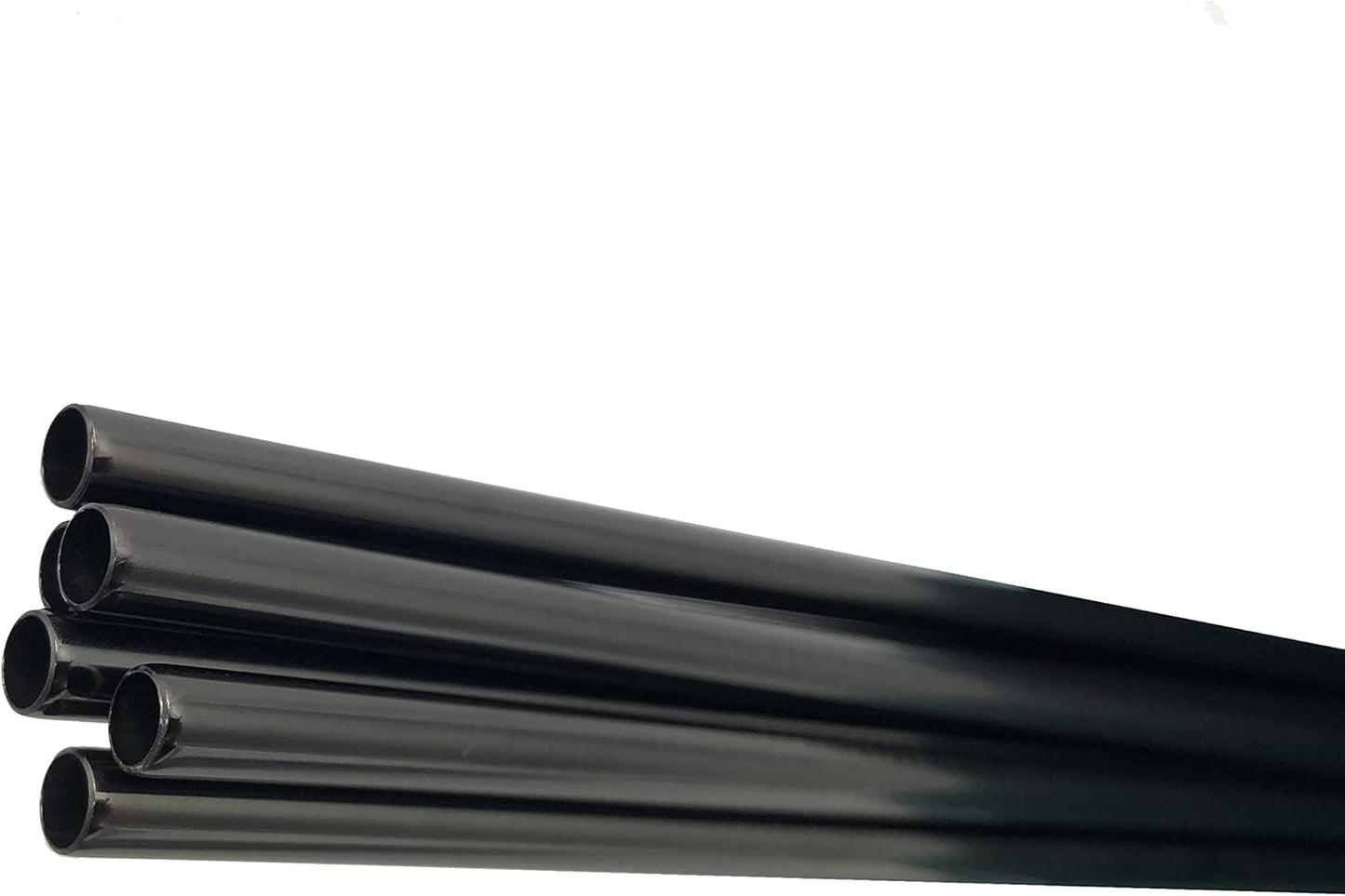 10 Pcs Stainless Steel Straws, Reusable Drinking Straws, Straight Metal Straw Sets with 2 Pcs Cleaning Brushes (8.5 Inch, Black)