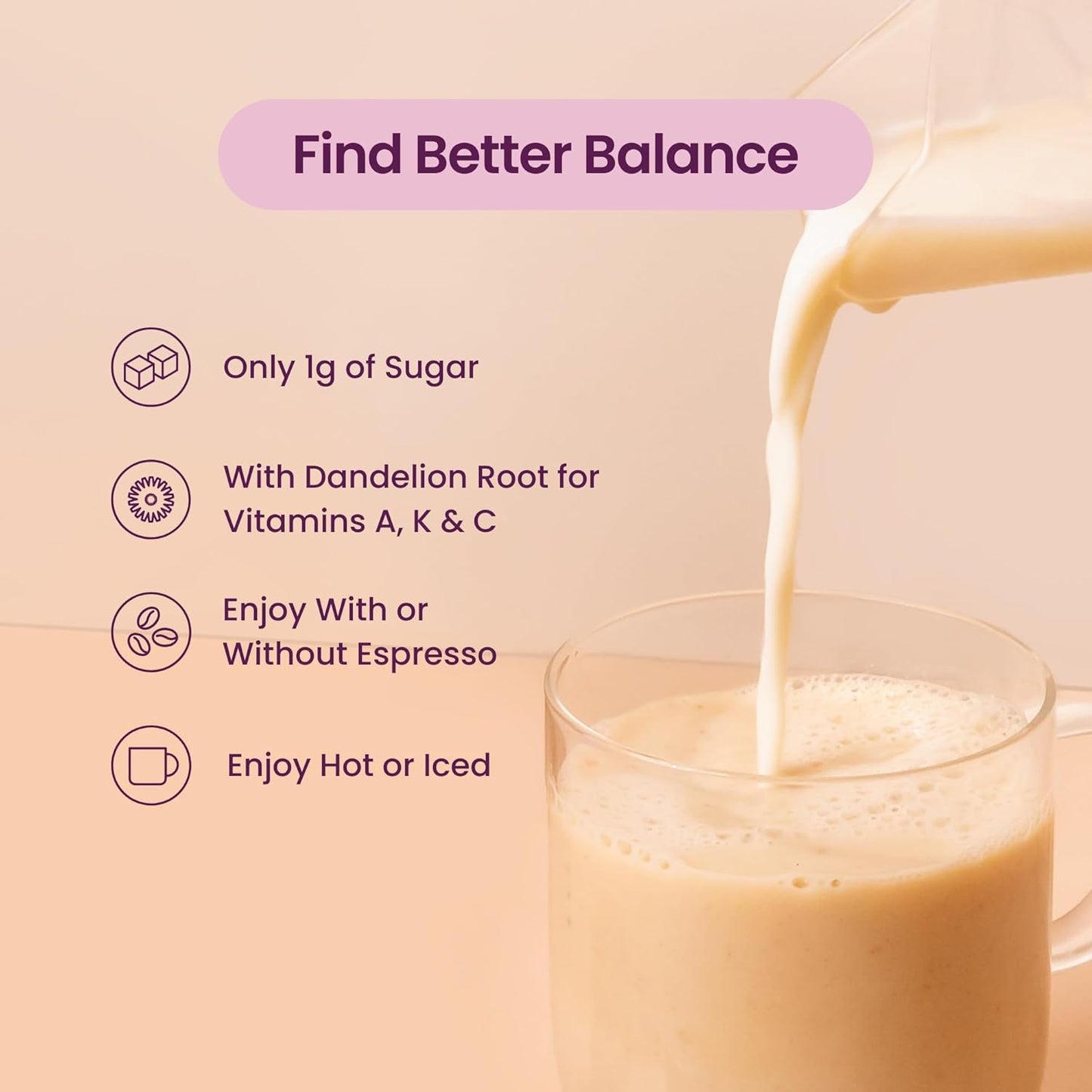 Blume Superfoods Latte - Salted Caramel Powder, Dandelion Root powder, Maca Powder, Pink Himalayan Salt, Low-Sugar, Inflammation support, Organic, Vegan And Keto Friendly - 25 Servings