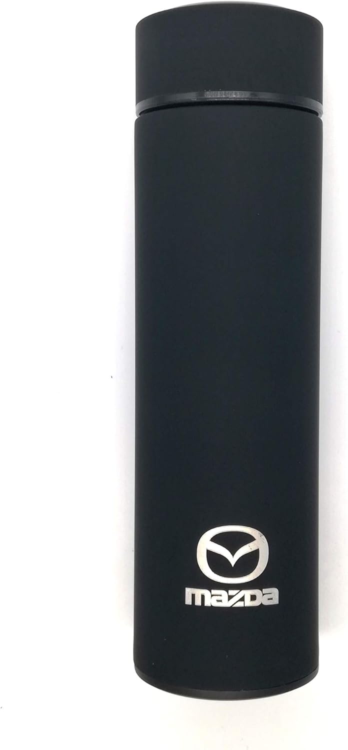 17 oz Car Logo Black Frosted Travel Mugs & Tumblers Vacuum Insulated Stainless Steel Thermal Bottle Fashion Business Thermal Cup for Hot or Cold Drink Coffee Or Tea (fit Mazda)