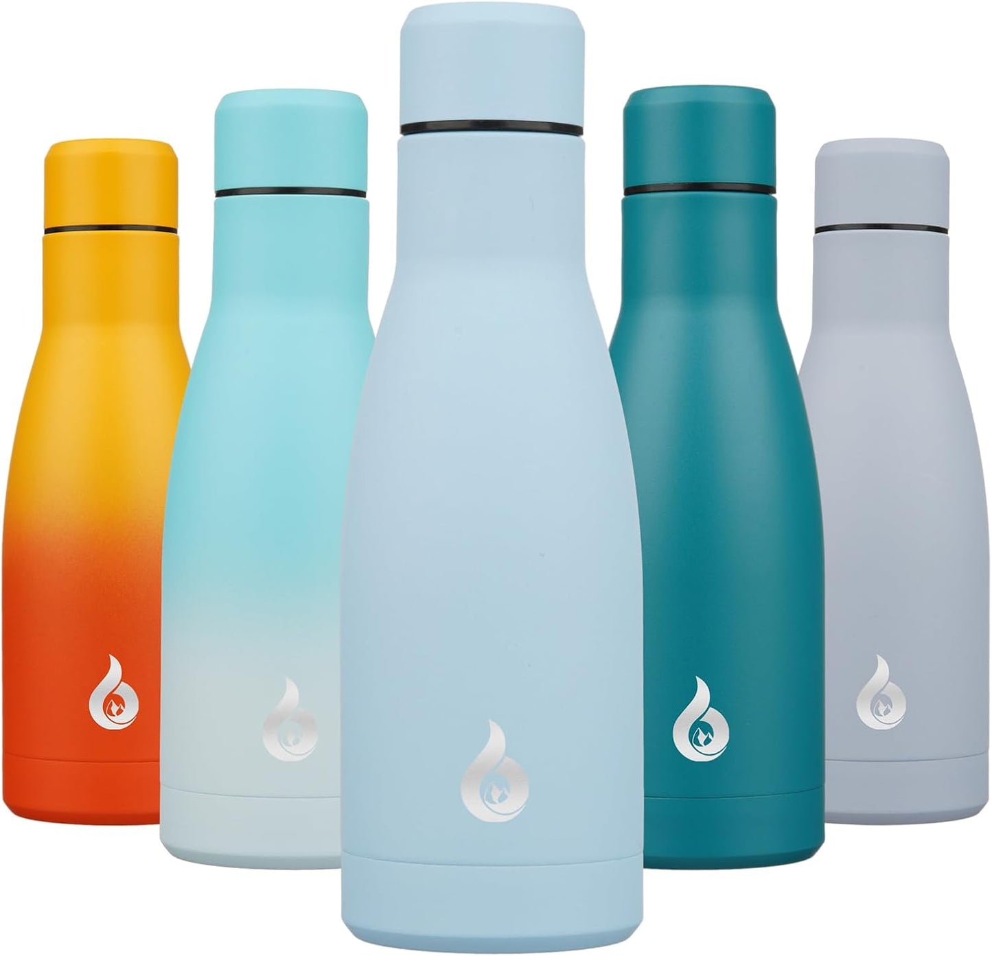 BJPKPK Insulated Water Bottle 12oz Small Stainless Steel Water Bottles Reusable Metal Thermos Keep Cold and Hot,Sky Blue