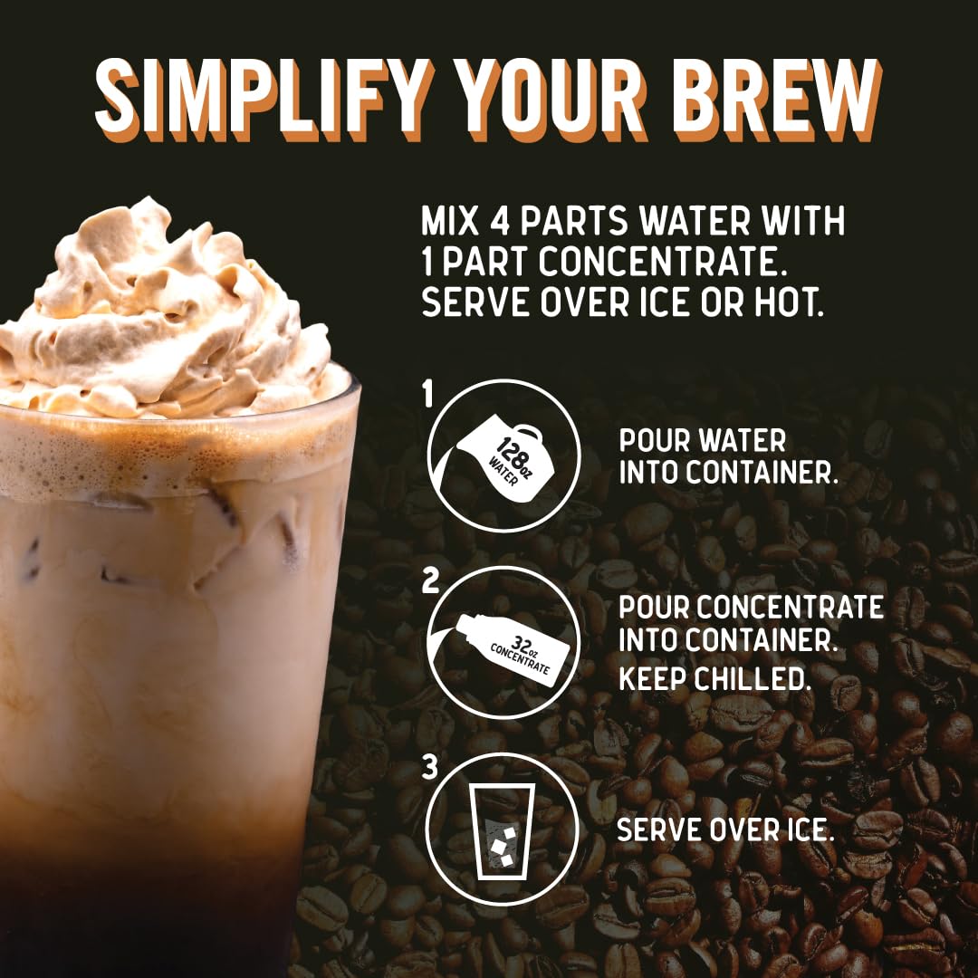 JAVA HOUSE Cold Brew Coffee, Colombian 4:1 Liquid Concentrate, 32 Ounce Bottle