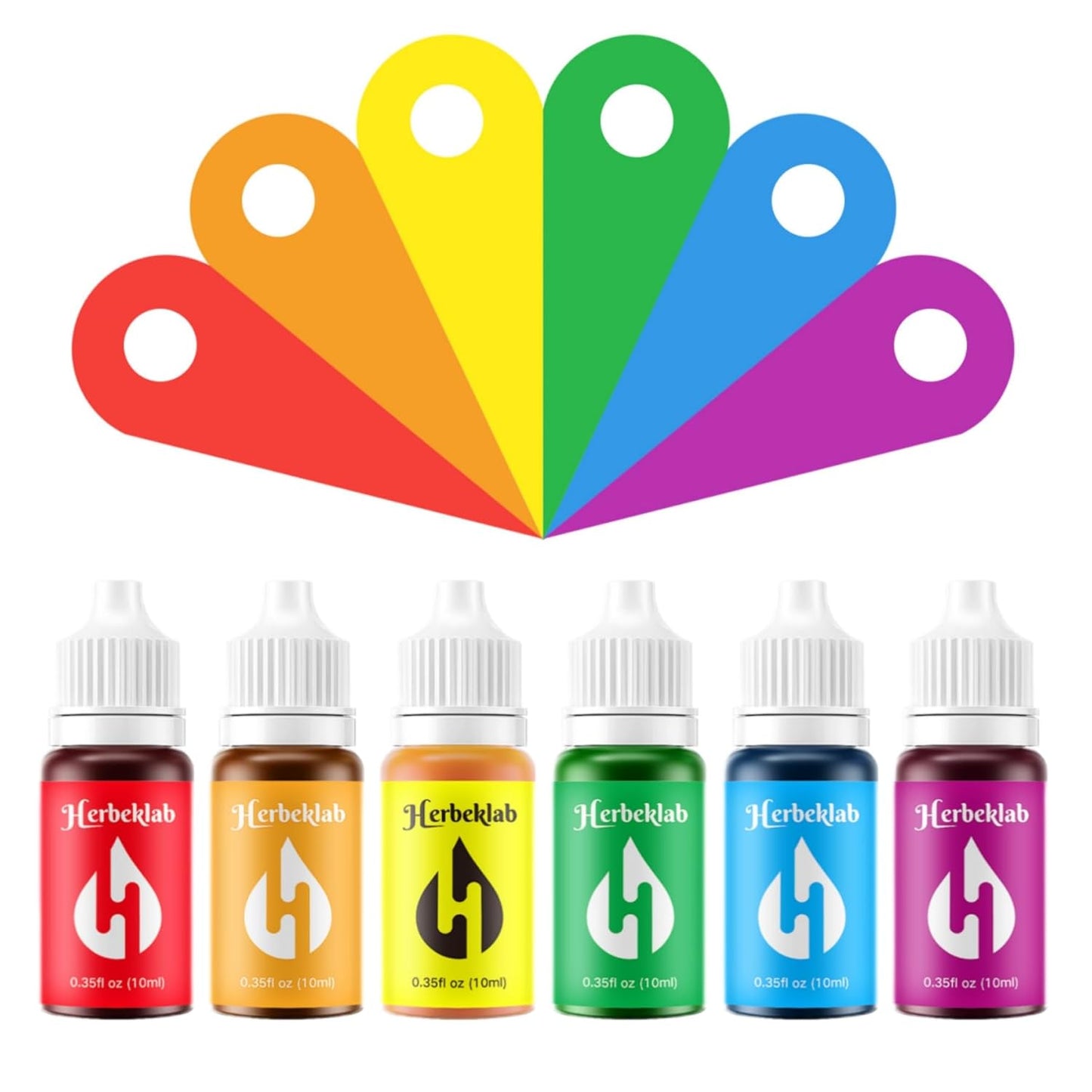 Food Coloring Liquid Food Dye Water Based Food Color 6 Colors x 10 ml Liquid Food Coloring Set for Baking Icing Cake Decorating Easter Egg - 2.1 Fl Oz