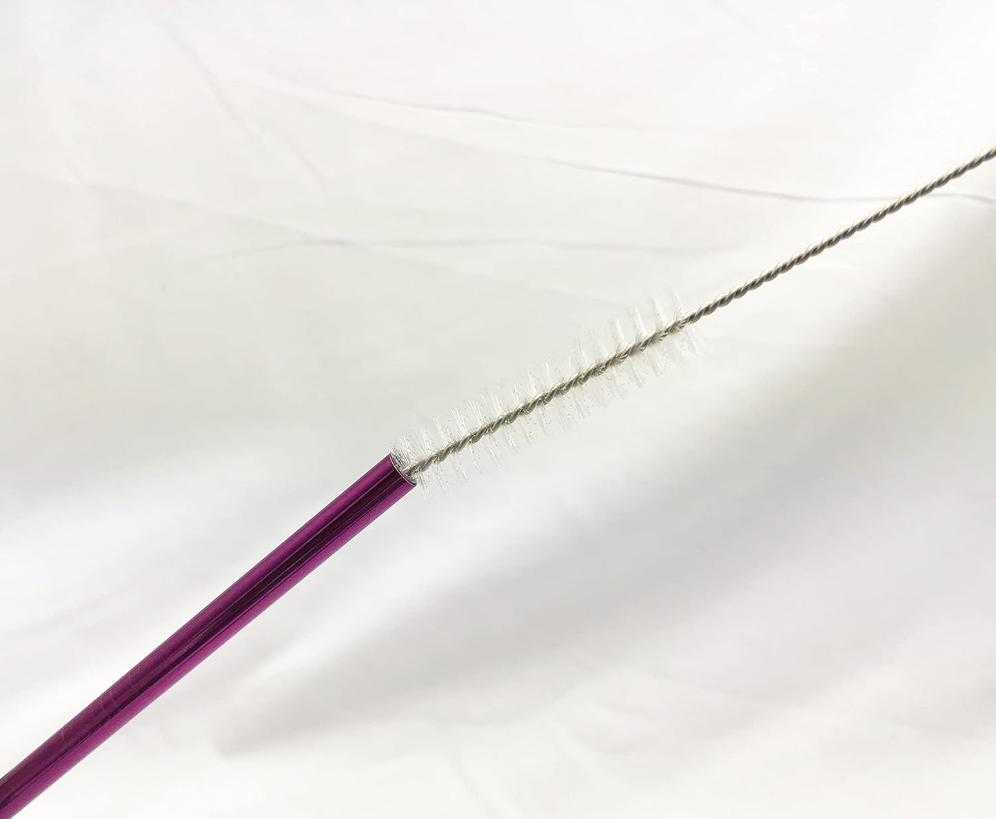 10 Pcs Stainless Steel Straws, Reusable Drinking Straws, Straight Metal Straw Sets with 2 Pcs Cleaning Brushes (8.5 Inch, Rose Red)