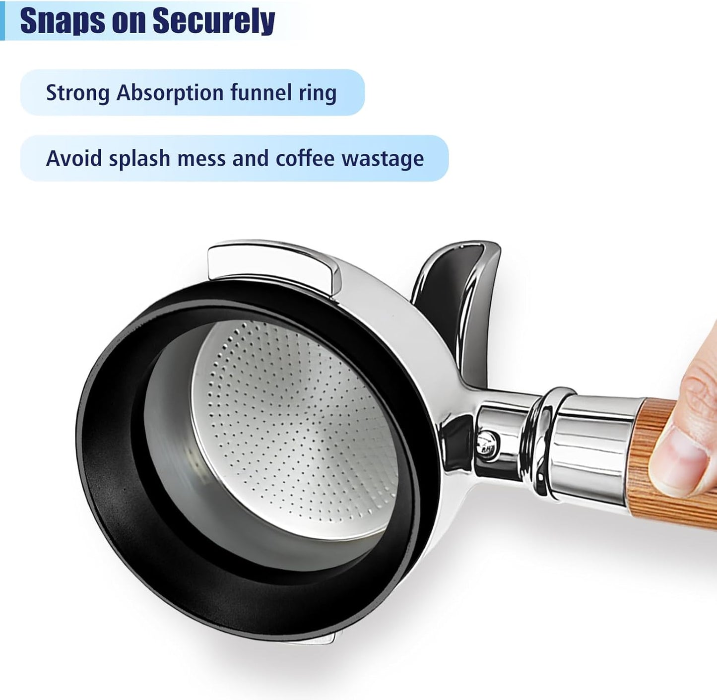 58.5mm Espresso Dosing Funnel and Puck Screen Set, Espresso Coffee Dosing Ring & 1.7mm 316 Stainless Steel Espresso Portafilter for Coffee Portafilter Filter Basket