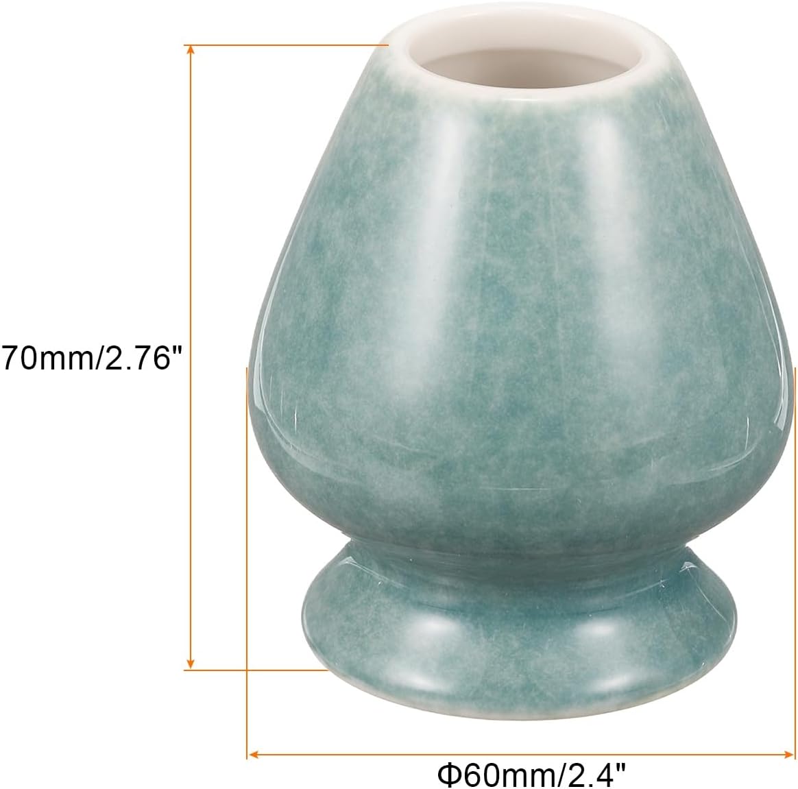HARFINGTON Ceramic Chasen Stand 70mm Matcha Whisk Holder Teas Set Whisks Stand Traditional Matcha Tea Chasen Holder Tea Set Accessories for Tea Tasting, Mint Green